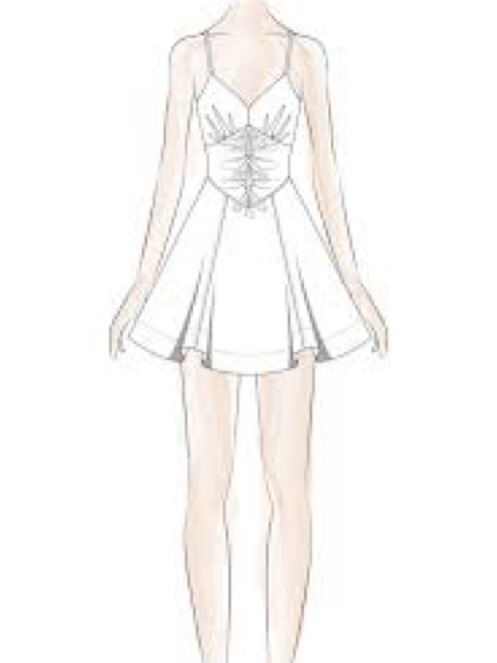 Trixxi White Spaghetti-Strap Lace-Up Mini Dress - Picture 11 of 11